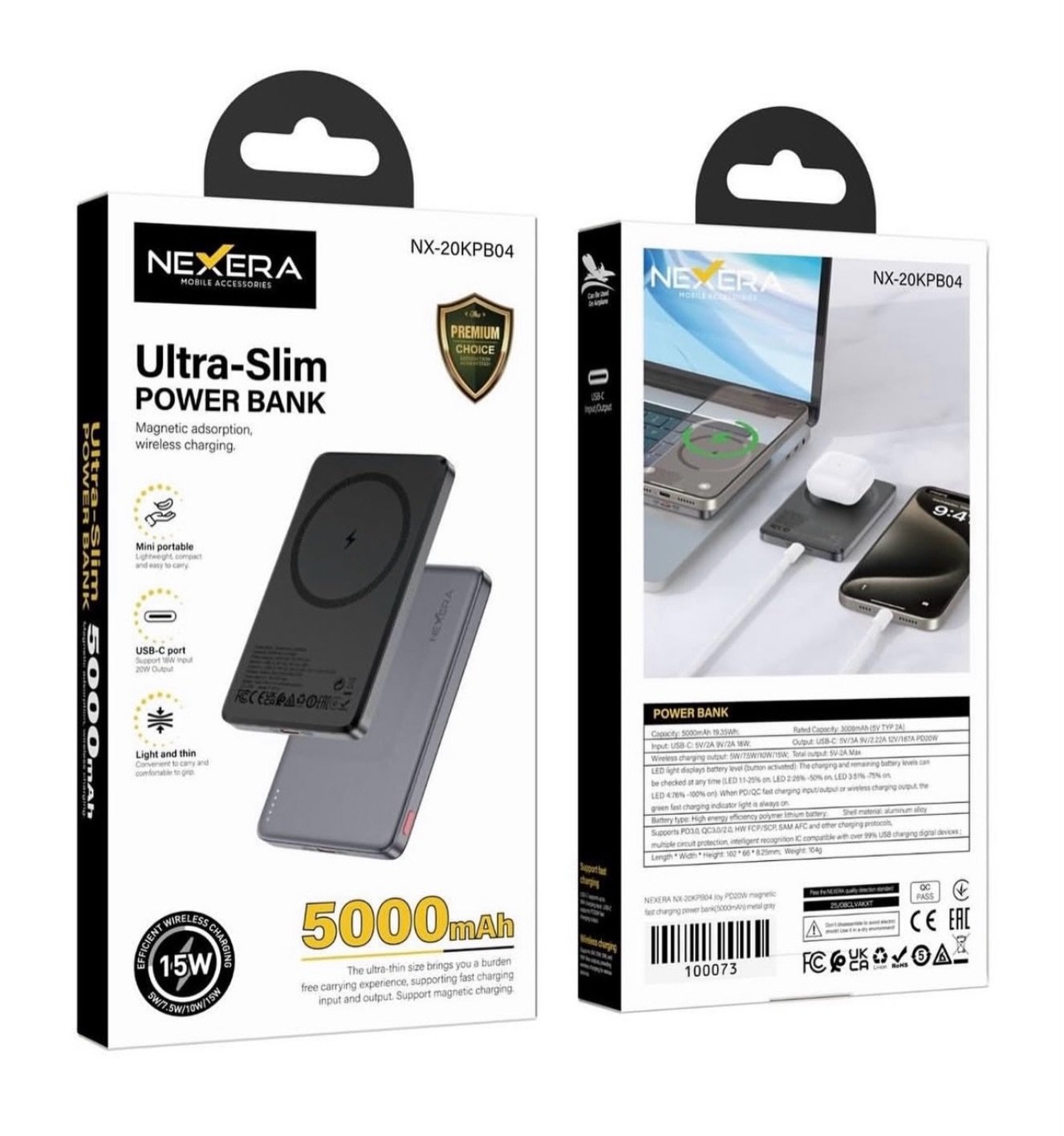NEXERA Ultra-thin power bank 5,000 mAh - Image 1