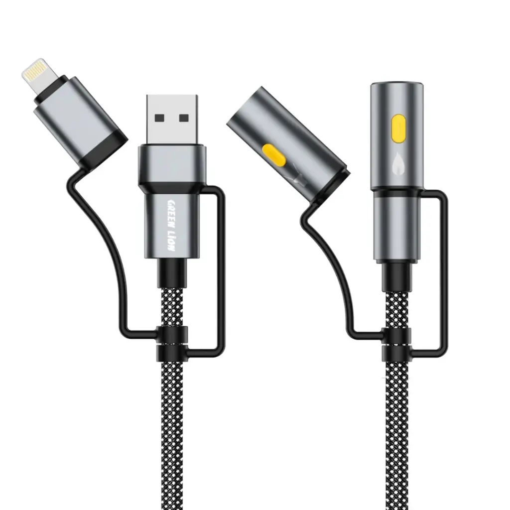 Green Lion 6 in 1 Cable Charging, Led Light, Ignition - Image 1