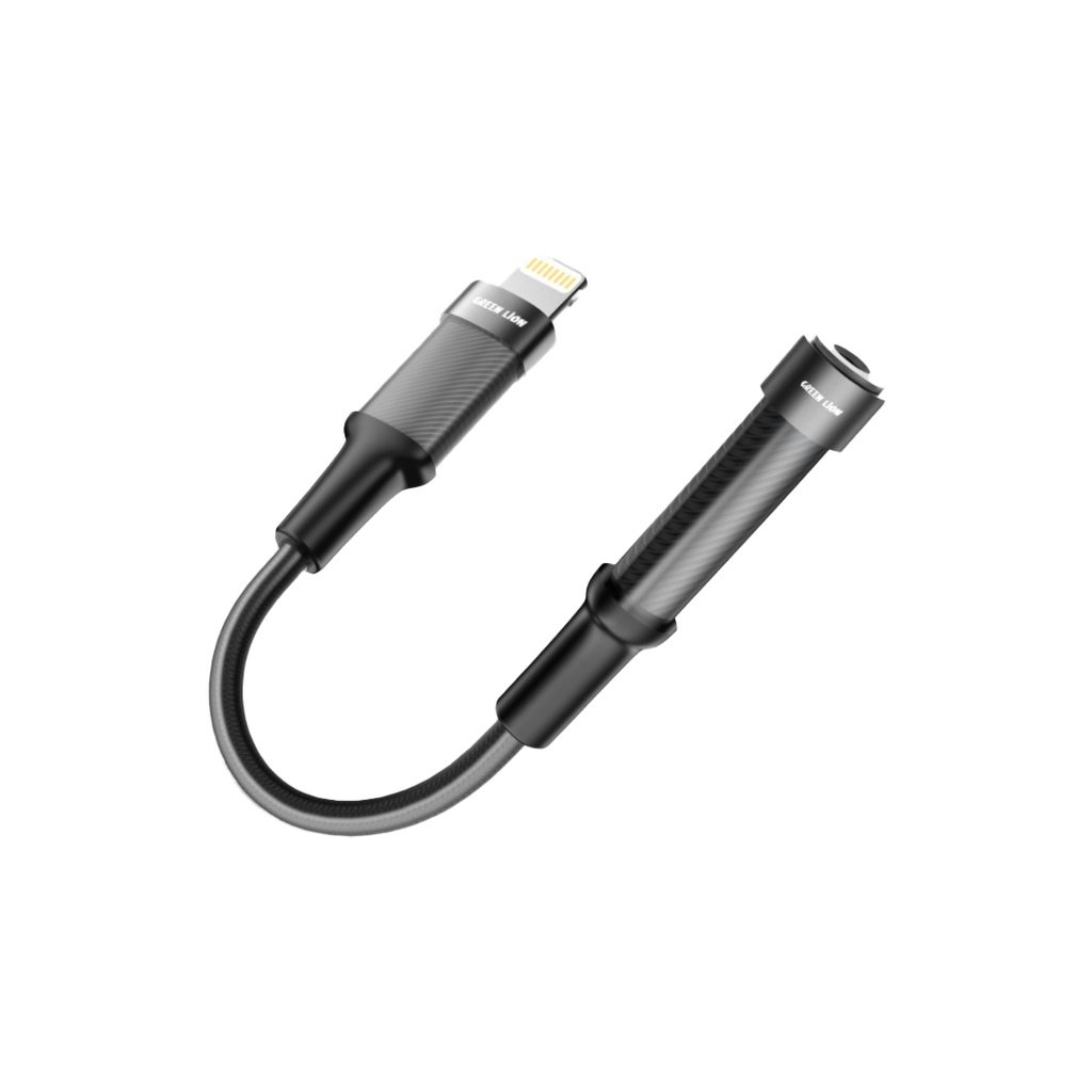 Green Lion Earphone Adapter Lightning to 3.5 Aux 12CM - Image 1