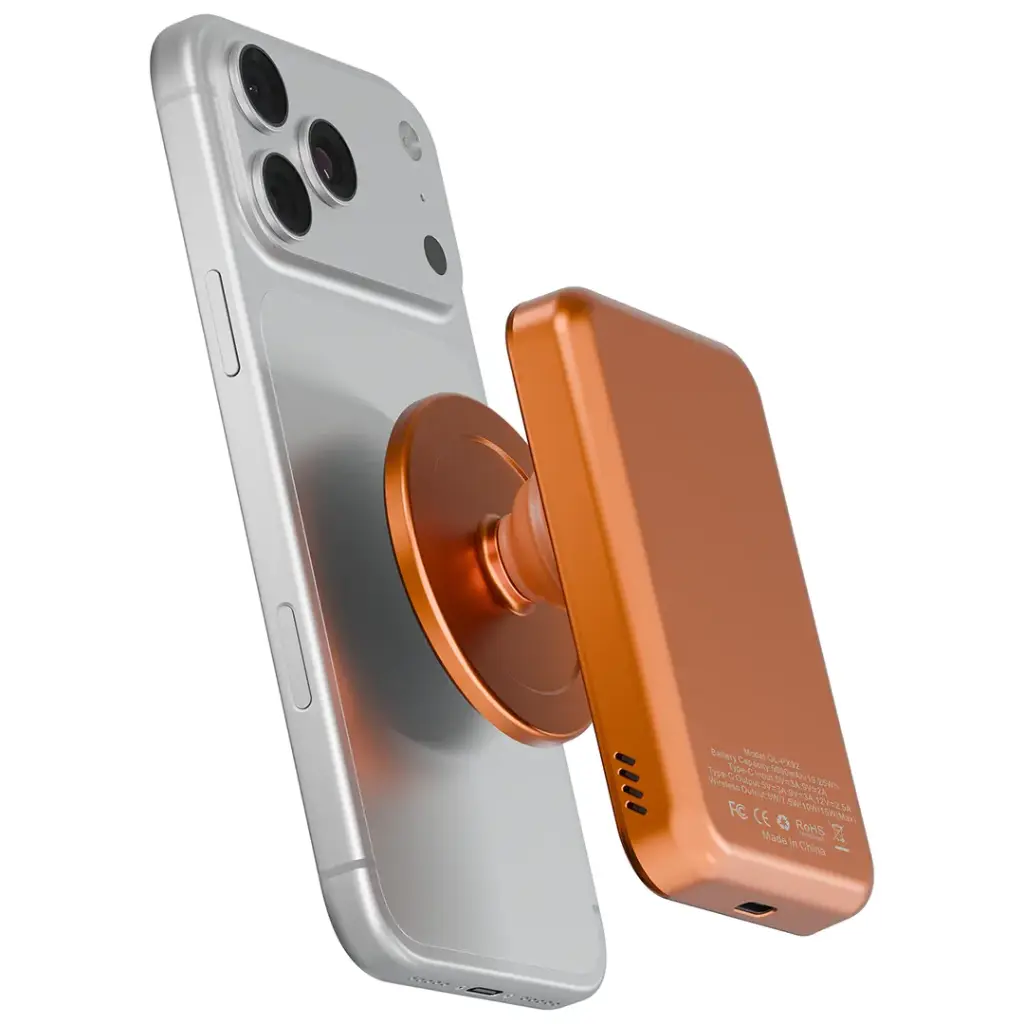 Green Lion Grip Mag 5000mAh Power Bank - Orange - Image 1