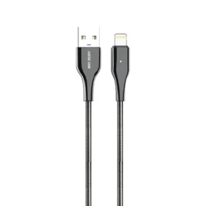 Green Lion USB-A To Lightning Metal Spring Hose Cable