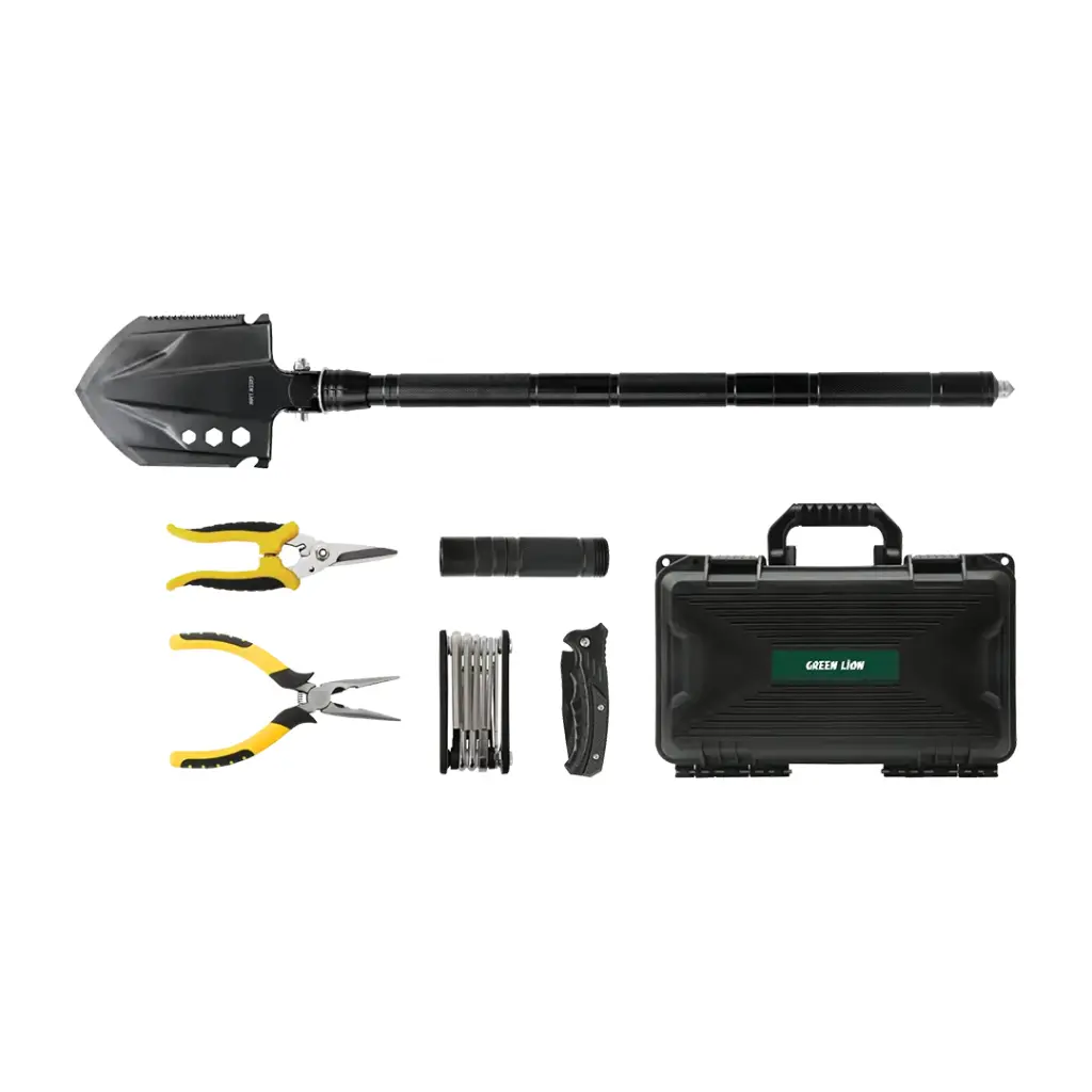 Green Lion Survival X9 Outdoor Tool Kit - Black - Image 1