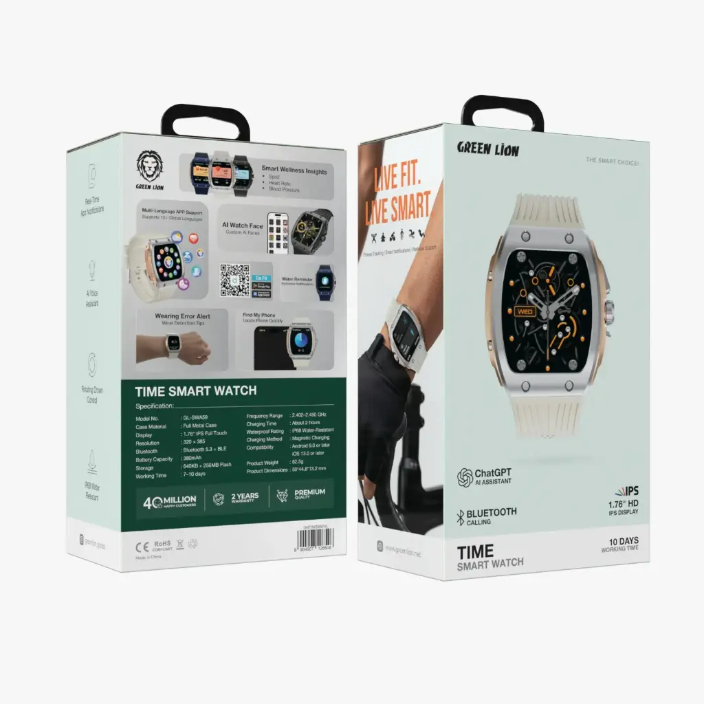 Green Lion Time Smart Watch 1.76'' HD IPS Display - Image 2