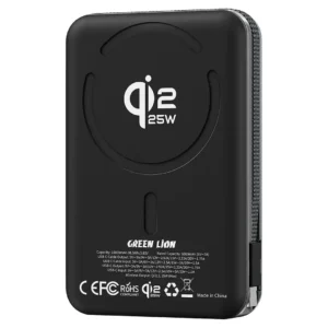 Green Lion Wellington 10000mAh Power Bank - Black
