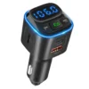 Green Lion FM Transmitter Dual-Port Car Charger - Black - Thumbnail Image 2