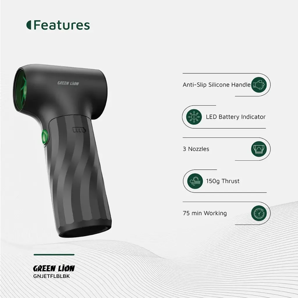 Green Lion Jetflow Air Blower - Black - Image 2